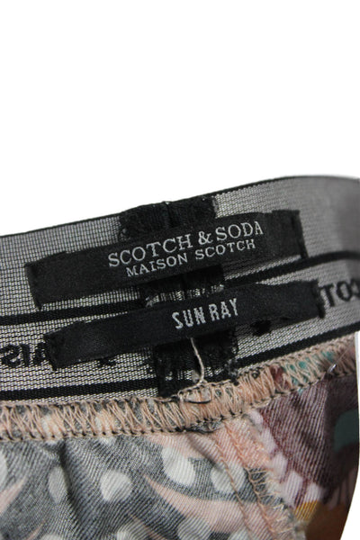 Scotch & Soda Womens Cropped Floral Multicolor Pants Pull On Size XS