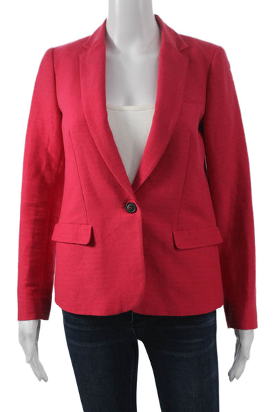 Madewell Womens Basic Red Linen Cotton Jacket Size 0