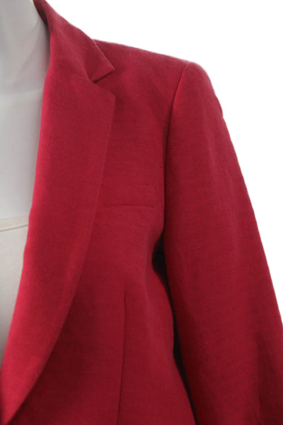 Madewell Womens Basic Red Linen Cotton Jacket Size 0