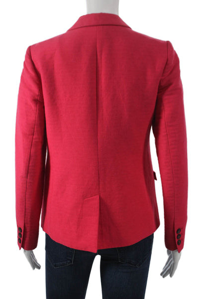 Madewell Womens Basic Red Linen Cotton Jacket Size 0