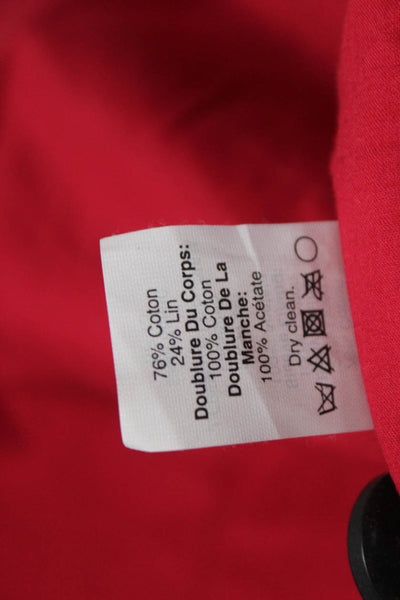 Madewell Womens Basic Red Linen Cotton Jacket Size 0