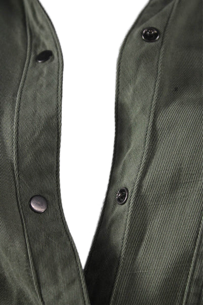 Rails Womens Green Shirt Dress Collared Long Sleeve Snap Size XS
