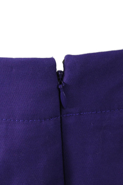 J Crew Women Purple Straight Pencil Skirt 95% Cotton 5% Spandex Size 00