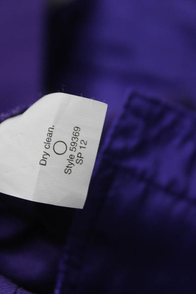 J Crew Women Purple Straight Pencil Skirt 95% Cotton 5% Spandex Size 00