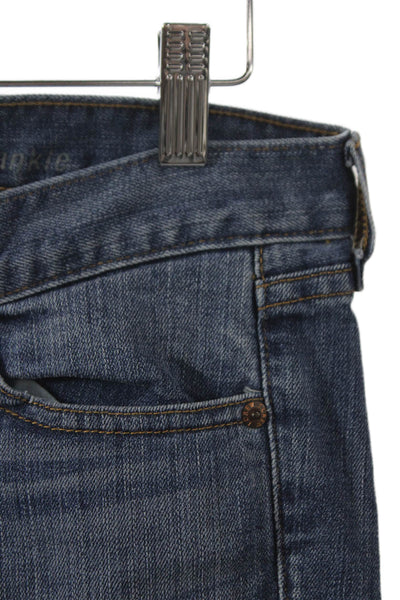 J Crew Women Blue Denim Ankle Jeans Mid Rise 28 Inseam Size 24