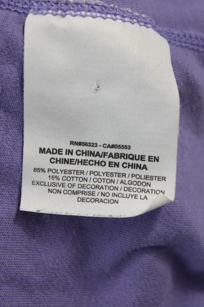 Nike Women Pullover T-Shirt Purple Long Sleeve Colorblock Size XS