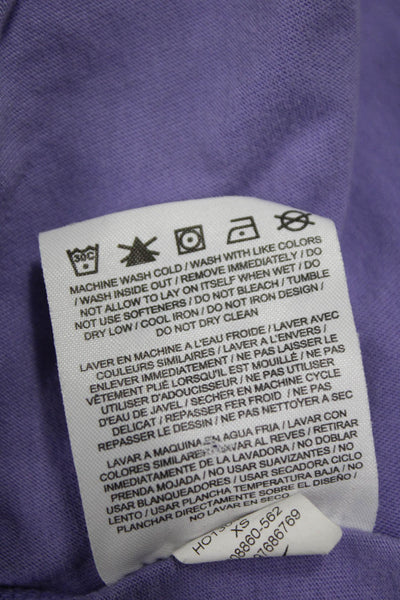 Nike Women Pullover T-Shirt Purple Long Sleeve Colorblock Size XS