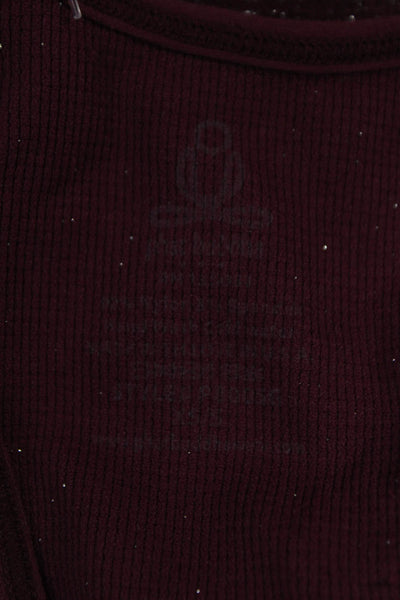 Phat Buddha Women Basic Sparkly Scoop Neck Sleeveless Tank Purple Size One Size