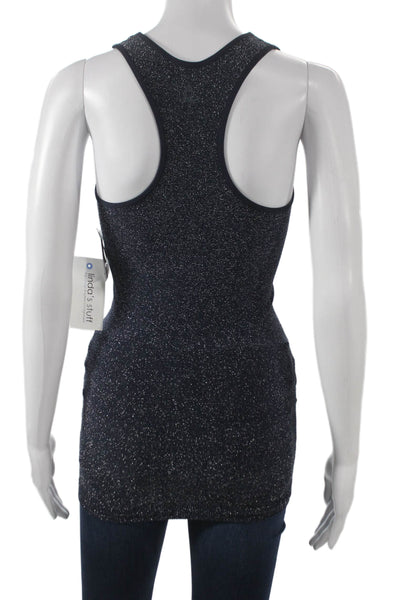 Phat Buddha Womens Basic Scoop Neck Sleeveless Nylon Tank Blue Size One Size
