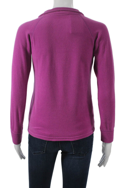 Burton Girls Purple Zip High Neck Pullover Long Sleeve Size M