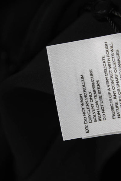 Ellery Womens Mini Black Long Sleeve Polyester Round Neck Zip Dress Size 10