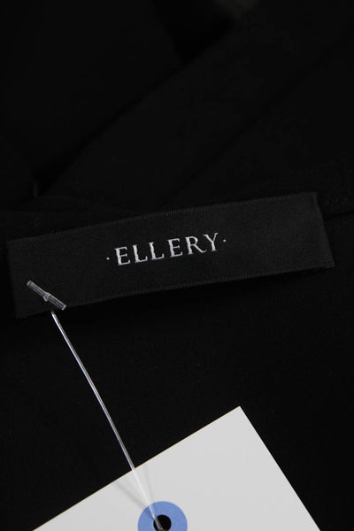 Ellery Womens Mini Black Long Sleeve Polyester Round Neck Zip Dress Size 10