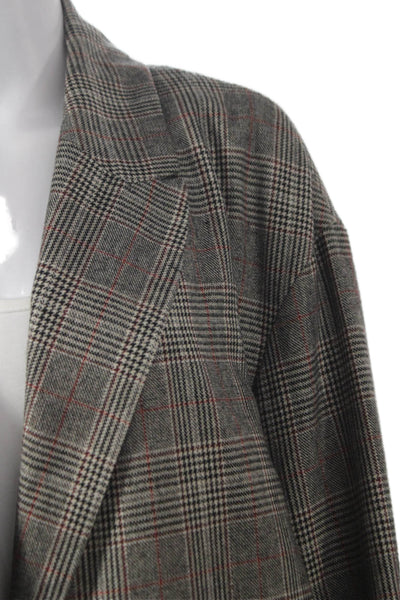 Zara Women Multicolor Plaid Overcoat Polyester Button Size L