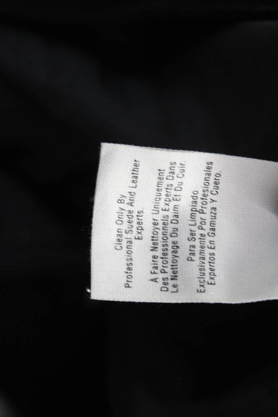 DKNY Womens A-Line Leather Long Skirt Black Zip Size 6