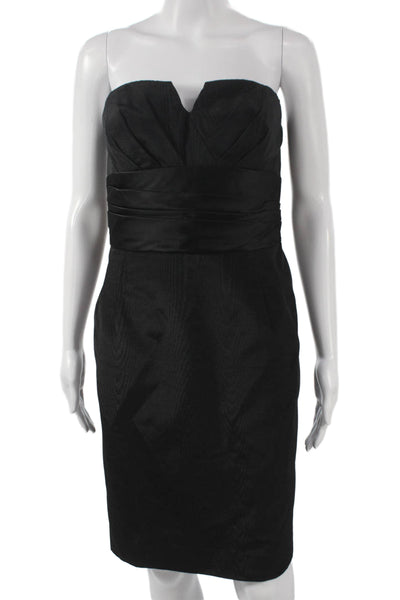 Carmen Marc Valvo Women Sheath Dress Black Sweetheart Sleeveless Mini Size 14