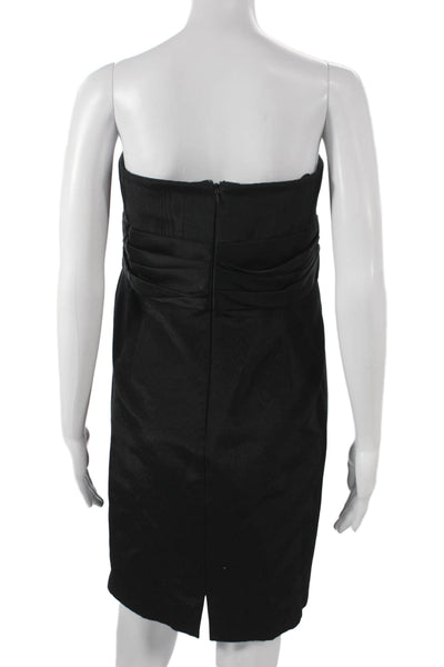 Carmen Marc Valvo Women Sheath Dress Black Sweetheart Sleeveless Mini Size 14