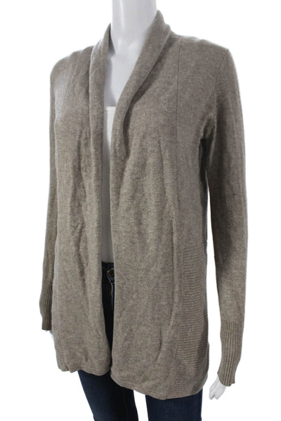 Tahari Women Cardigan Gray Cashmere Blend Long Sleeve Size S