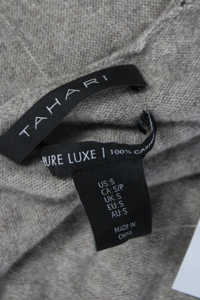 Tahari Women Cardigan Gray Cashmere Blend Long Sleeve Size S