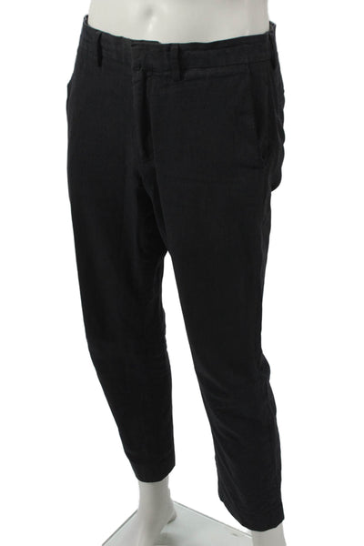 J Crew Mens Dress Pants Black Herringbone Cotton 30 Inseam Size 32