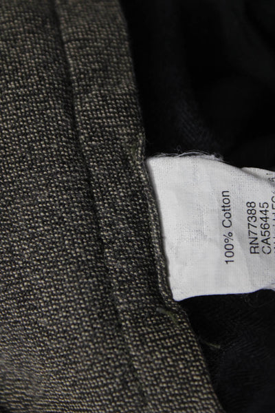 J Crew Mens Dress Pants Black Herringbone Cotton 30 Inseam Size 32