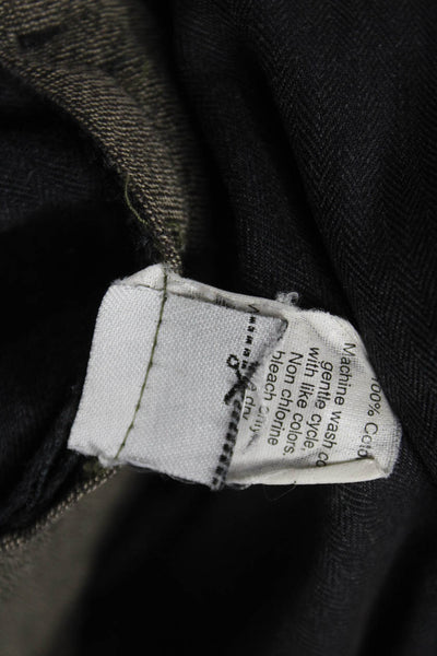 J Crew Mens Dress Pants Black Herringbone Cotton 30 Inseam Size 32