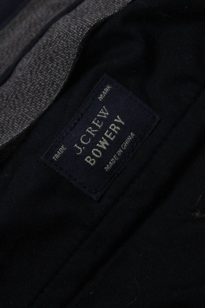 J Crew Mens Dress Pants Black Herringbone Cotton 30 Inseam Size 32