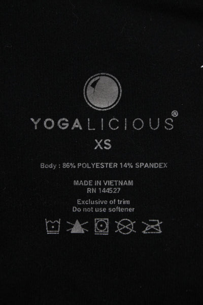 Yogalicious Womens Ankle Leggings Black Size XS