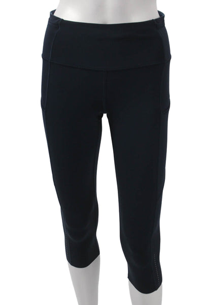 Lululemon Womens Blue Capri Leggings Polyester Blend Solid Size 6