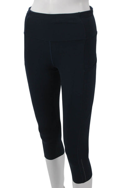 Lululemon Womens Blue Capri Leggings Polyester Blend Solid Size 6