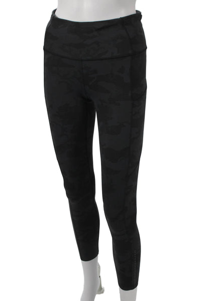 Lululemon Womens Ankle Leggings Black Camo Size 6