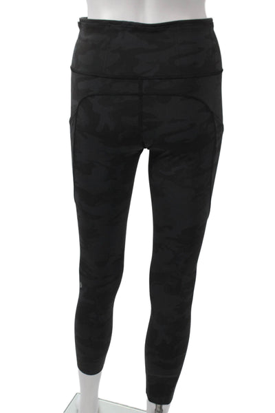 Lululemon Womens Ankle Leggings Black Camo Size 6