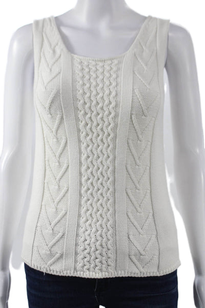 Helmut Lang Women Basic Sleeveless Scoop Neck Cotton Tank Size 4