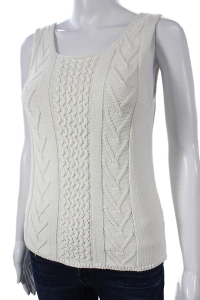Helmut Lang Women Basic Sleeveless Scoop Neck Cotton Tank Size 4