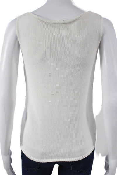 Helmut Lang Women Basic Sleeveless Scoop Neck Cotton Tank Size 4
