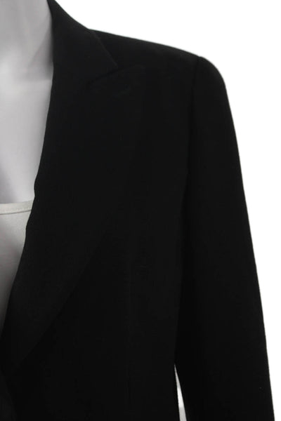 Giorgio Armani Le Collezioni Women Blazer Black Virgin Wool Button Size 8