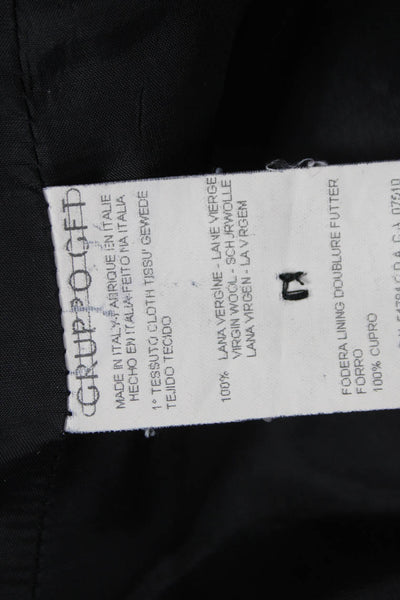 Giorgio Armani Le Collezioni Women Blazer Black Virgin Wool Button Size 8
