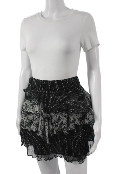 IRO Women Multicolor Animal Print Viscose Mini Skirt Pull On Size 36