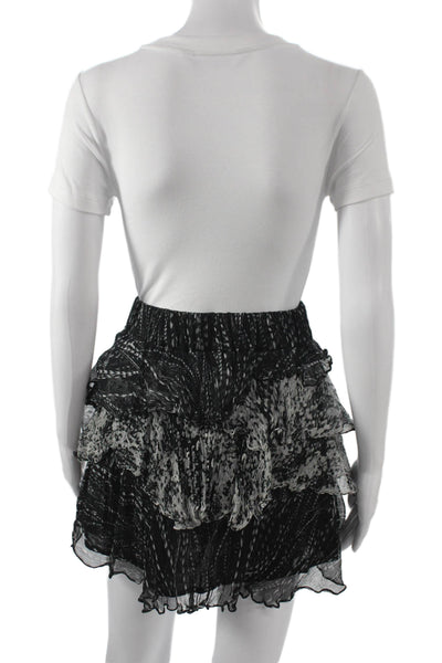 IRO Women Multicolor Animal Print Viscose Mini Skirt Pull On Size 36