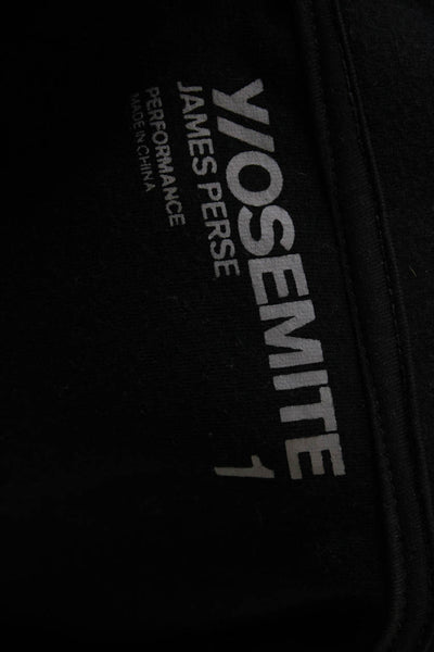 Yosemite Womens Black Cotton Pullover Sweatshirt High Neck Long Sleeve Size 1