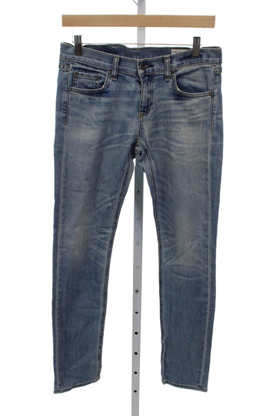 Rag & Bone Womens Blue Skinny Jeans High Rise Inseam 30 Size 26