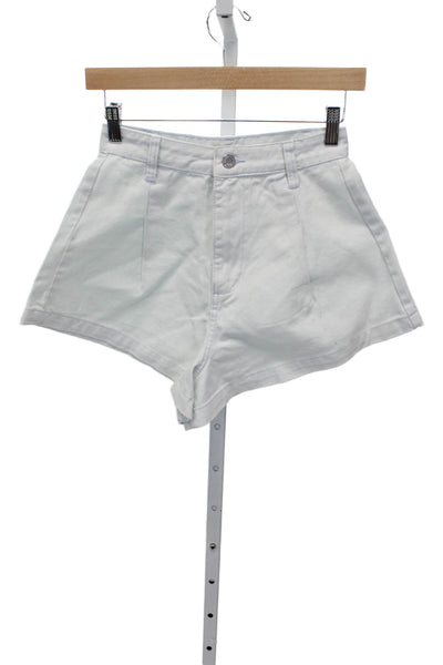 We Wore What Women Mom Blue Cotton Shorts Size 25