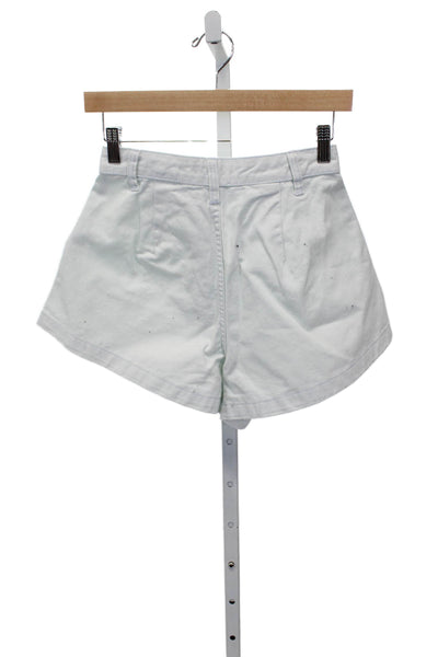 We Wore What Women Mom Blue Cotton Shorts Size 25