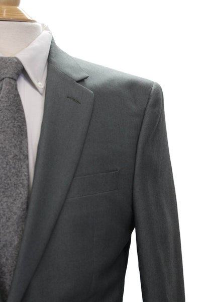 Michael Michael Kors Mens 2 Piece Suit Jacket Gray Button Solid Fall Size 38