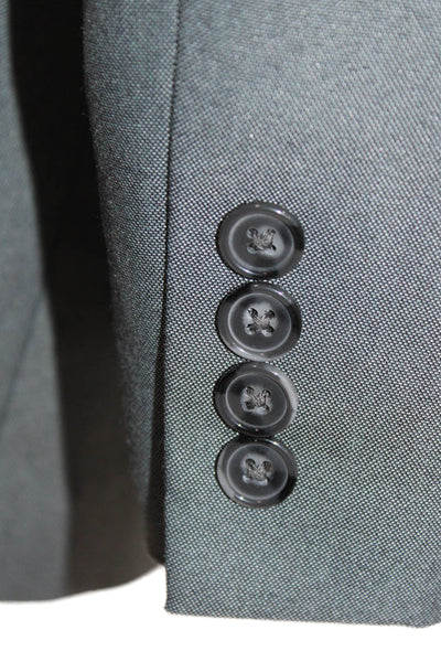 Michael Michael Kors Mens 2 Piece Suit Jacket Gray Button Solid Fall Size 38