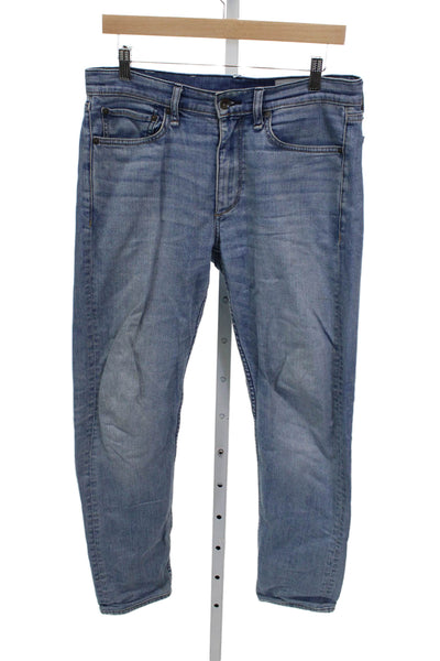 Rag & Bone Mens Straight Blue Jeans Cotton Blend Button Size 30