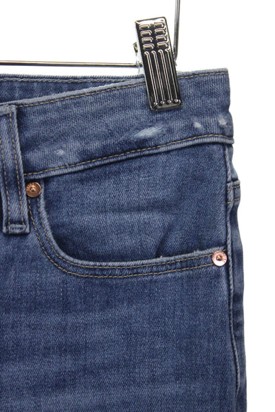 Paige Womens Ankle Jeans Blue Mid Rise Cotton Size 27