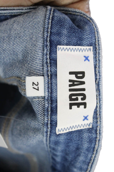 Paige Womens Ankle Jeans Blue Mid Rise Cotton Size 27
