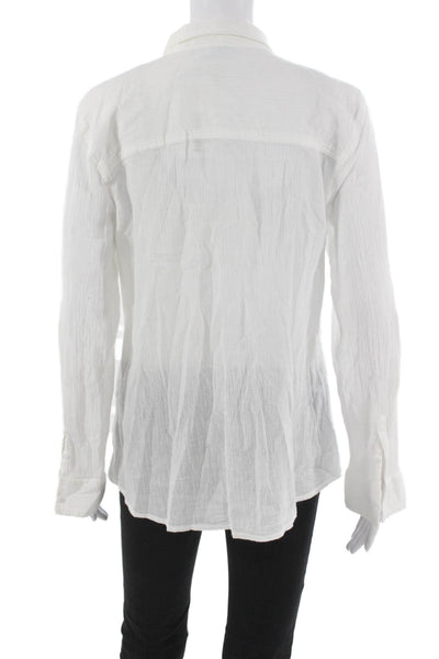 Melissa Odabash Womens Long Sleeve Cotton Blouse Size M