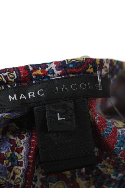 Marc Jacobs Women Paisley Silk Scoop Neck Sleeveless Tank Bohemian Size L