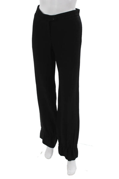 Isabel Marant Womens Dress Pants Black 50% Acetate Button Solid Size 3